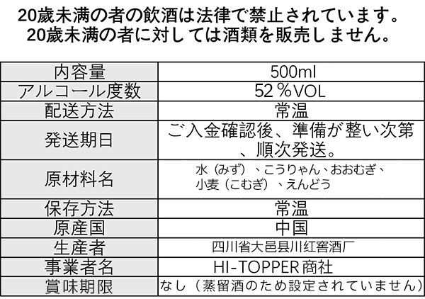 白水杜康 マスター窖齢|中国酒・52度・500ml