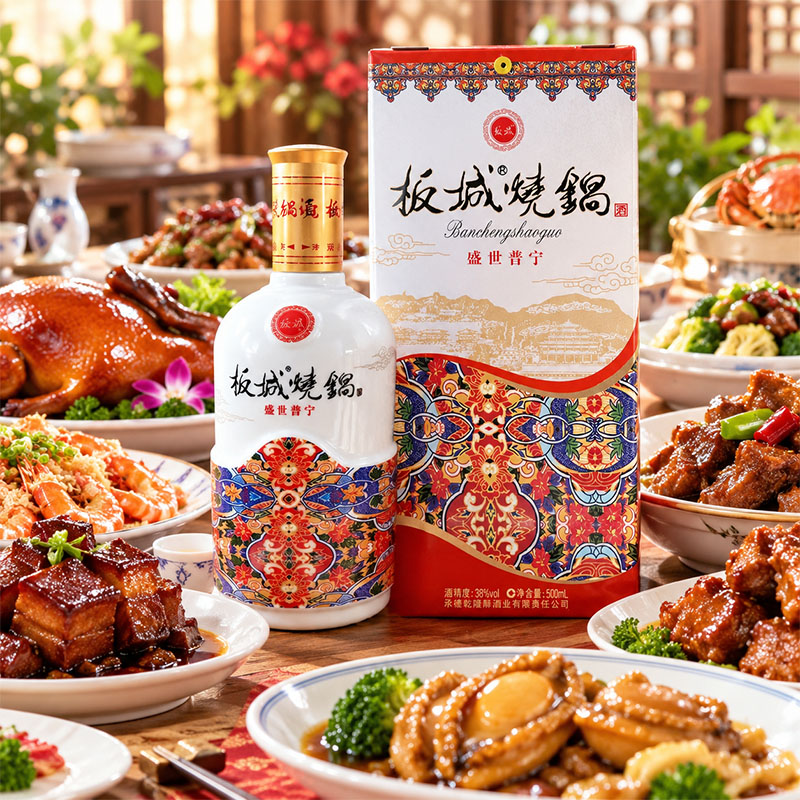 板城焼鍋酒 盛世普寧|中国酒・38度・500ml - 画像 (2)
