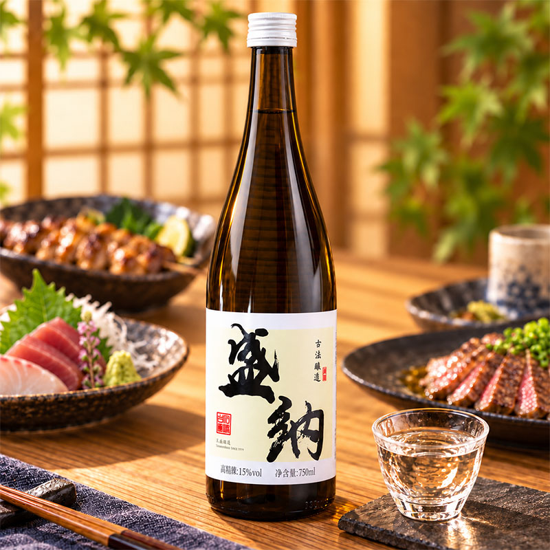 盛納 清酒|中国産米酒・15度・750ml - 画像 (2)